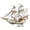 Fairy Ship/White, variant on 3D Wooden Puzzle Sailboat Model Kit, 386PCS 3D DIY Assemble Victorian Elf Ship Building Set, Creative Art Ornament for Home & Office