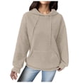 thumbnail image 1 of WEAIXIMIUNG Chandails en Molleton pour Femmes Sans Capuche Chats Pull Ample à Manches Longues Patchwork, 1 of 6