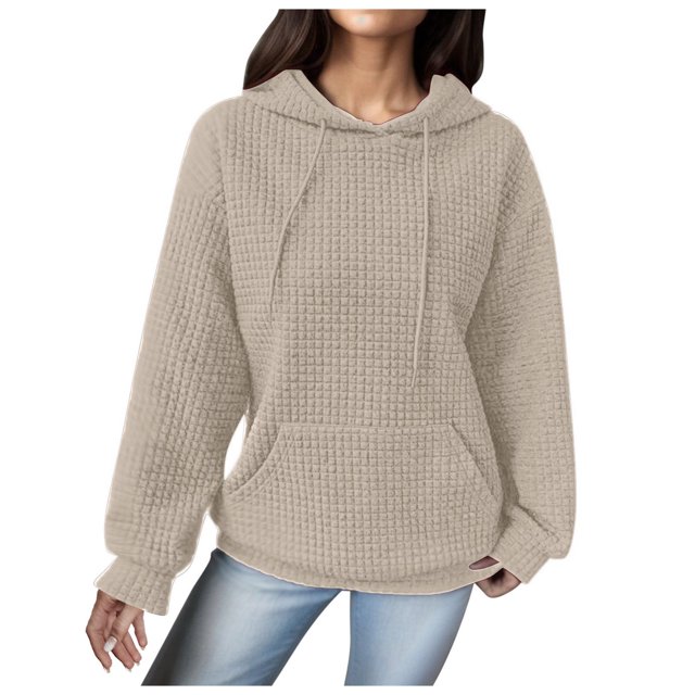 WEAIXIMIUNG Chandails en Molleton pour Femmes Sans Capuche Chats Pull Ample à Manches Longues Patchwork