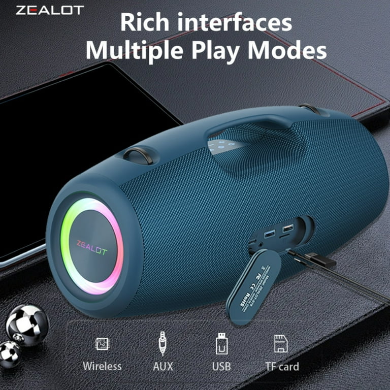 ZEALOT S78, Outdoor Speaker Bluetooth Waterproof, 100W Sound
