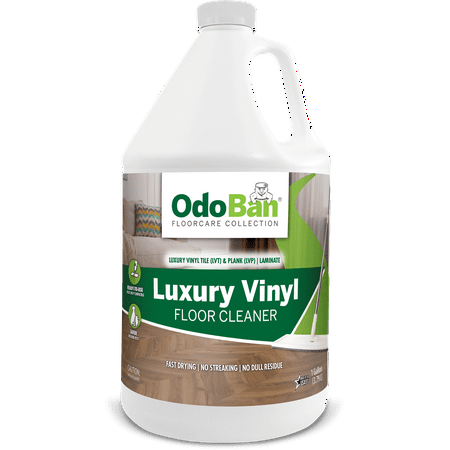 OdoBan Ready-to-Use Luxury Vinyl Floor Cleaner  Streak Free and Neutral PH Formula  1 Gallon  Scentless