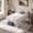 White, variant on Einfach Full Bed Frame, 18'' Metal Platform Bed with 16.6'' Under-Bed Storage Space, Heavy Duty, No Box Spring Needed, Black