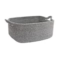thumbnail image 3 of Cesta tejida del almacenamiento del bebé, cesta del pañal del niño, caja de almacenamiento de los artículos diversos del bocado, cesta de la toalla pa gris, 3 of 9