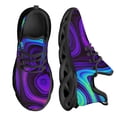 thumbnail image 1 of Zapatillas deportivas psicodélicas negras de moda para hombre, transpirables, con cordones ligeros, de malla, personalizadas, 1 of 6