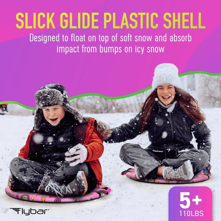 Flybar Kids 26” Unicorn Foam Saucer Disc Snow Sled with for Flybar Kids 26” Unicorn Foam Saucer Disc Snow Sled with for