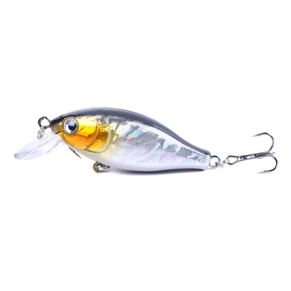 HENGJIA Crankbaits Fishing Lures, Square Bill Crankbait, Bass Fishing Lure, 3D Eyes Fishing Gear Trout Lure for Shallow Water, Freshwater, Saltwater