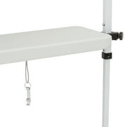 Ozark Trail 8 Foot Extendable Tailgate Table, White, 92.5 in x 12 in x 39 in, Canopy Not Included