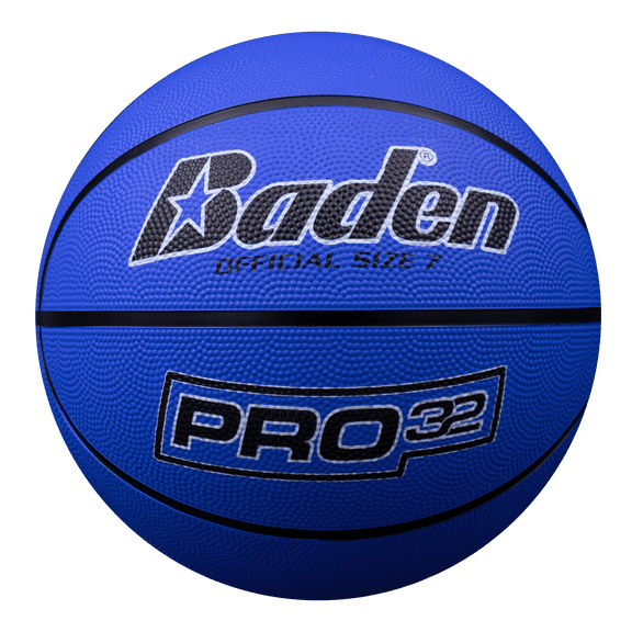 Baden Pro32 Durable Rubber Basketball, Size 7 (29.5", Blue)