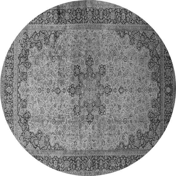 Ahgly Company Indoor Round Persian Gray Traditional Area Rugs, 6' Round