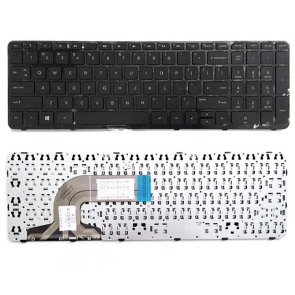 Clavier d'Ordinateur Portable de Remplacement avec Cadre pour HP Pavilion 15 15-n 15-e 15-g 15-r000 15-r030wm 15-r035TX 15-r036 15-r011dx 15-r110dx 15-r052nr 15-r053cl 15-r015dx 15-r018dx 15-r024nr 15-r05
