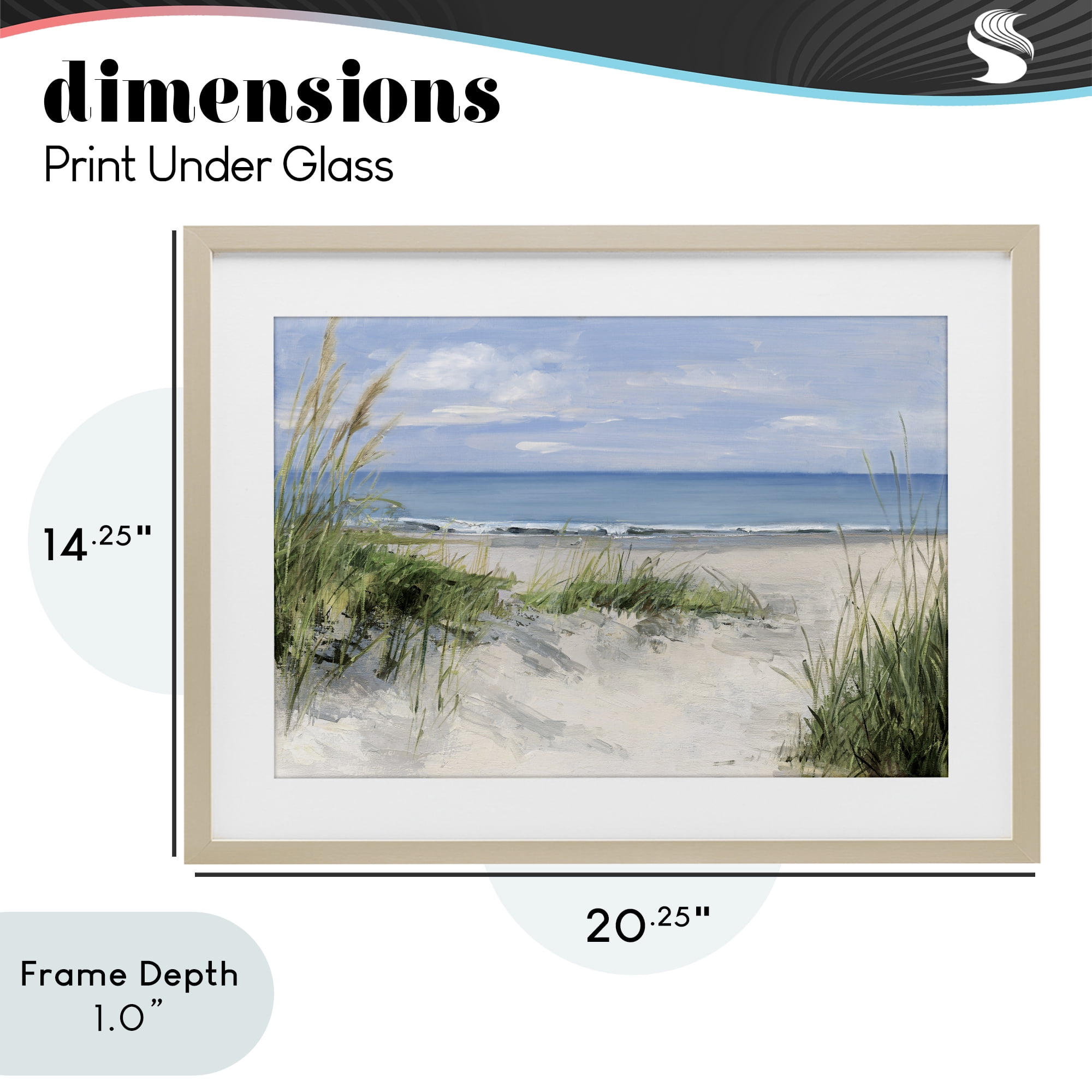 Stupell Industries Tall Grasses by Beach Coast Birch Framed Print Under Glass, design by Sally Swatland