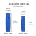 thumbnail image 2 of Calcetines protectores de piernas para hombre, de presión, transpirables, de tubo medio largo, de punto fijo, para deportes de fútbol para niños, 2 of 4