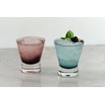 thumbnail image 4 of 10 Strawberry Street 8 oz Crete Etched Double Old Fashioned Glass, Set of 6, Plum, 4 of 5