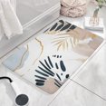 thumbnail image 3 of Blue Boho Abstract and Plant Flannel Non Slip Door Rugs,Washable Door Mats Indoor,Decorative Door Mats,Dirt-Resistant and Absorbent Doormat for Entrance,Bedroom,Kitchen,Bathroom,23.5"x16", 3 of 5