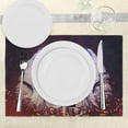 thumbnail image 3 of Ambesonne Space Cat Place Mats Set of 4, Nebula Galaxy Cosmos, Standard Size, Dark Blue Purple, 3 of 6