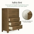 thumbnail image 5 of Evolur Oakley Tall Chest, Hickory, 5 of 6