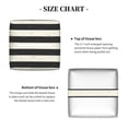 thumbnail image 5 of Sikiie Black And White Thick Stripes Leather Tissue Box Cover Square, tissue box holder - 5.2”x5.2”x5.2”, 5 of 7