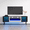 Black, variant on Laser WH-EF Fireplace TV Stand for TVs up to 70", Modern High Gloss 63" Entertainment Center, Electric Fireplace TV Media Console with Storage Cabinets and LED Lights