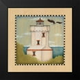 thumbnail image 2 of Logan, Beth 12x12 Black Modern Framed Museum Art Print Titled - Lighthouse Cove IV, 2 of 5