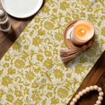 thumbnail image 5 of Farmhouse Yellow Wild Flower Table Runner 90 Inches Long,Kitchen Dining Tablerunners Country Vintage Linen Texture Linen Table Runners Dresser Scarves for Home Dinner Wedding Holiday Party Decor, 5 of 9