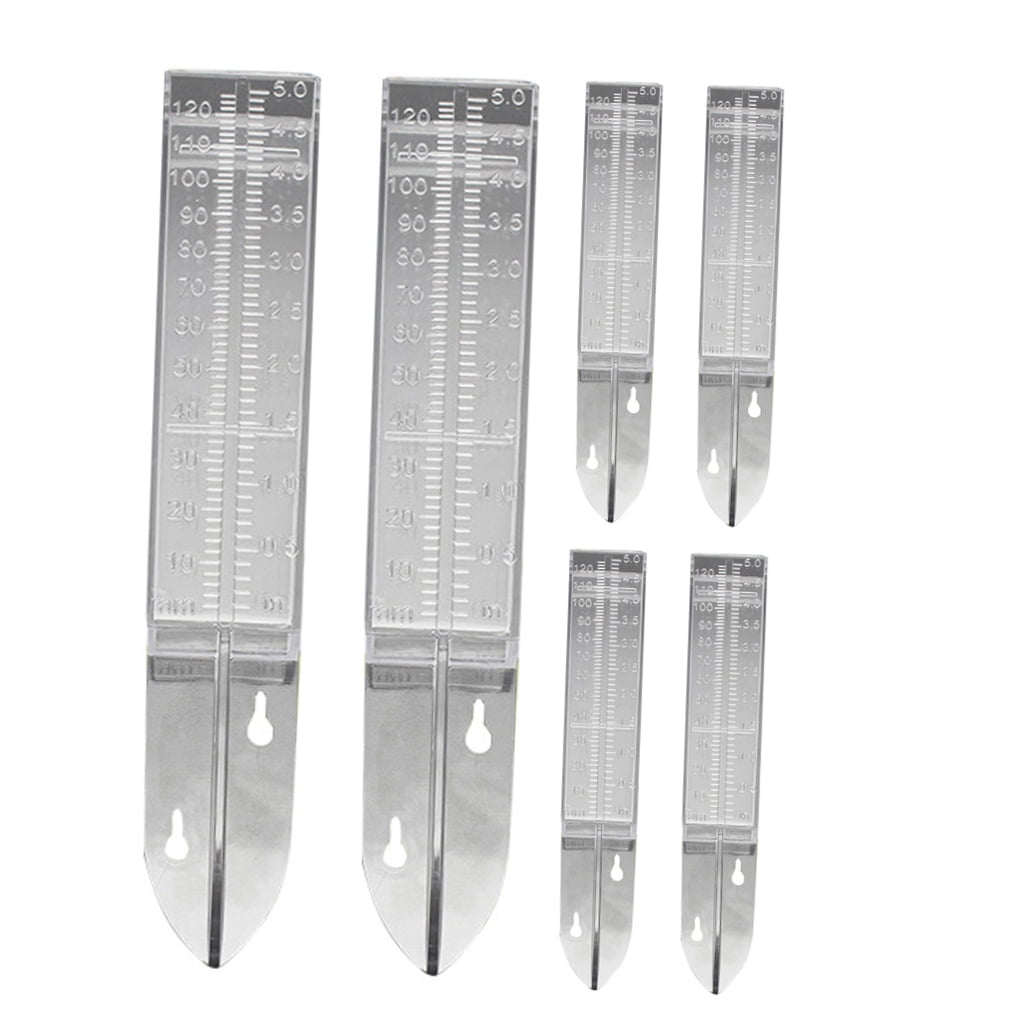 HONITANO Outdoor Rain Gauge Transparent Plastic 6 Pcs