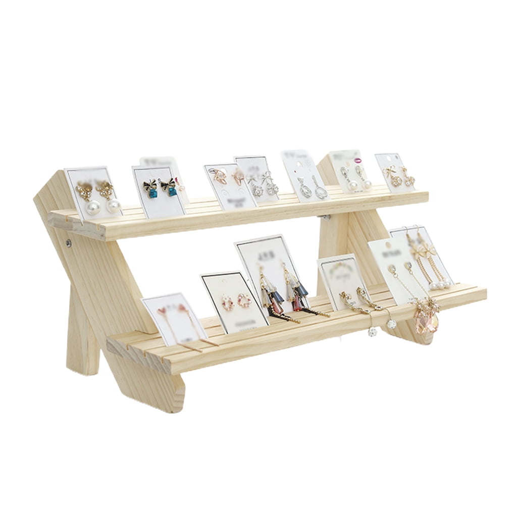 Wooden Portable Retail Table Display Stand - Torched Products