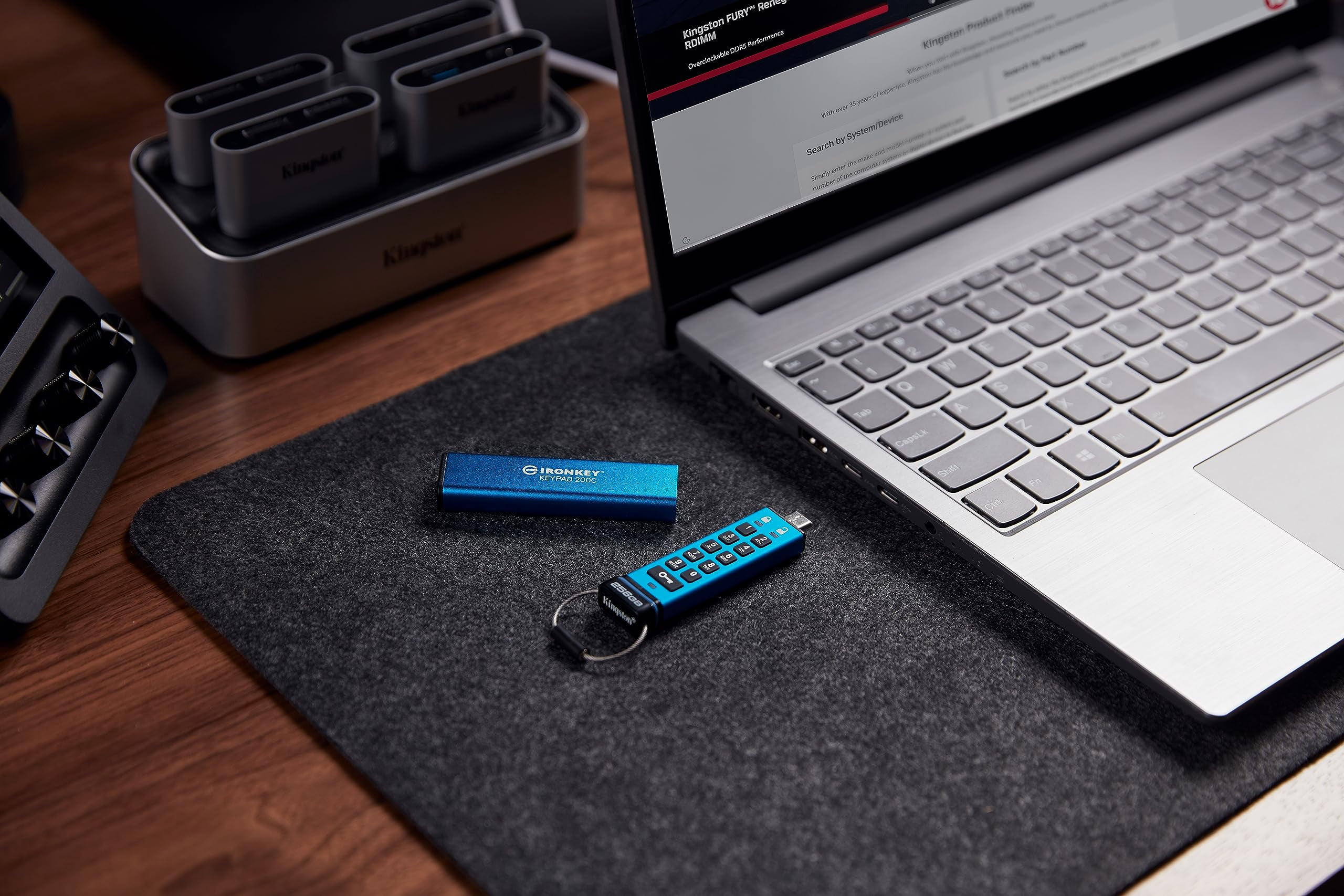 IronKey Keypad 200 16GB USB 3.2 Gen 1 Type C Flash Drive IKKP200C16GB