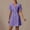 Purple, variant on 2025 Women's Nursing Scrub Dress - Button Down Lapel Short Sleeve Uniform with Pockets, Breathable V-Neck Workwear for Hospital/Spa/Housekeeping