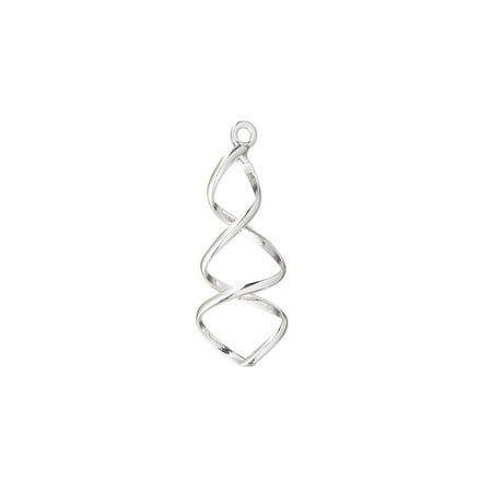 

Drop sterling silver 19.5x8mm 3D spiral. Sold individually.