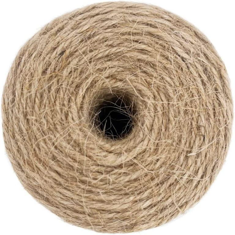 500FT Jute Twine String 2mm 3ply Natural Thin Twine for Craft
