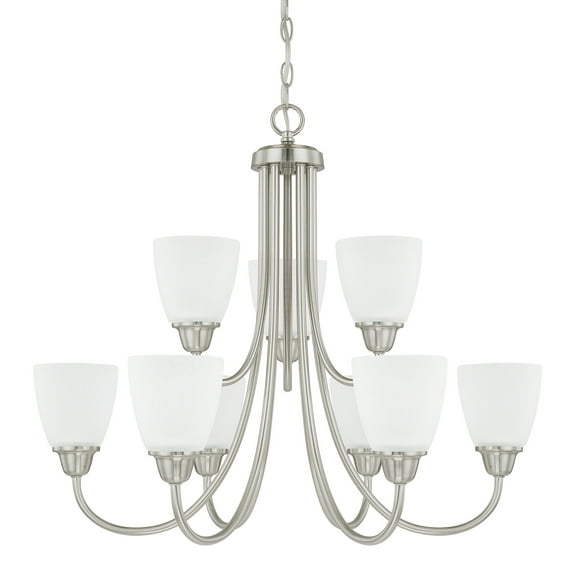 Capital Lighting 415191-337 Trenton 9 Light 28" Wide Chandelier - Nickel
