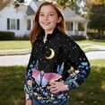thumbnail image 3 of Uorisanigo Girls Sweatshirts Fashion Long Sleeve Pullover Crop Tops Oversized Floral Butterfly Quarter Zip Sweatshirts School Cropped Pullover Hoodies for Sports and Daily Wear, 3 of 7
