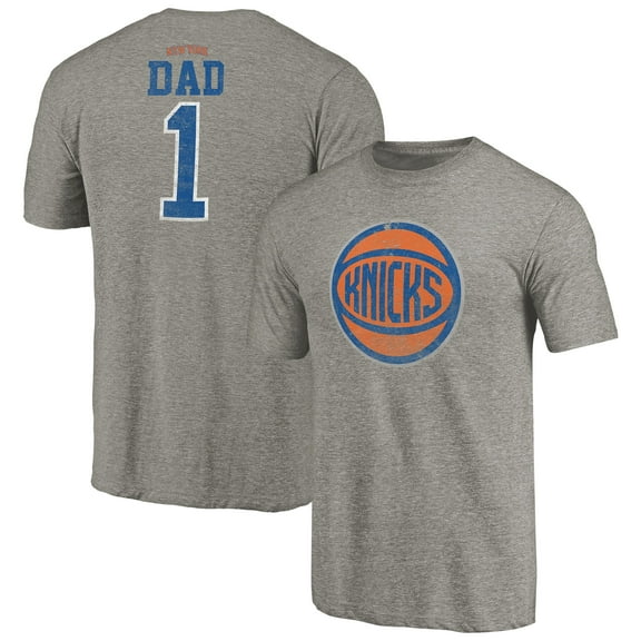 Men's Gray New York Knicks Greatest Dad Tri-Blend T-Shirt