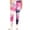 Tie Dye Navy Pink, variant on Women's Plus Size Casual Tie Dye and Solid Color Elastic Band Waist Active Leggings Pants S-3XL