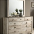 thumbnail image 5 of JERFIT 6-Piece Queen Bedroom Set in Walnut Brown, Modern Wood Bed Frame with Dresser, Mirror, 2 Nightstands and Chest, 5 of 9