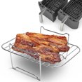 thumbnail image 4 of Air Fryer Rack for Double Basket Air Fryers Stainless Steel Grilling Rack Air Fryer Accessories Cooking Rack Toast Rack for Oven Microwave Baking Roasting, 4 of 11