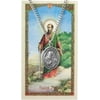 Pewter Saint St Paul the Apostle Medal with Laminated Holy Card, 1 1/16 Inch