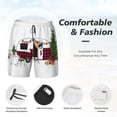 thumbnail image 5 of Lsque Mens Swim Trunks Vintage Buffalo Plaid Christmas Camper Pattern - Bathing Suit Compression Liner - Beach Swim Shorts Swimwear - (S-3XL) - Stretch Quick Dry -Medium, 5 of 9