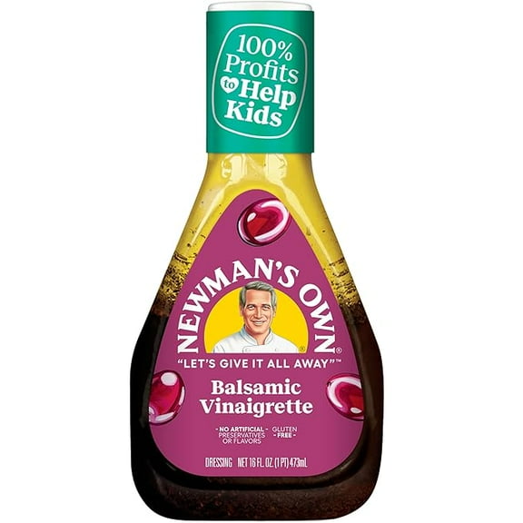 Newman's Own Dressing, Balsamic Vinaigrette, 16 Fl Oz ( Pack of 2 )
