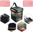 thumbnail image 2 of Flamingo Mini Trash Can for Car: Foldable, Leak-Proof with Lid and Hanging Storage Bag, 2 of 6