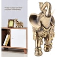 thumbnail image 4 of Statue d'Éléphant en Résine Dorée Sculpture d'Éléphant Collection Heureuse Cadeau H, 4 of 5