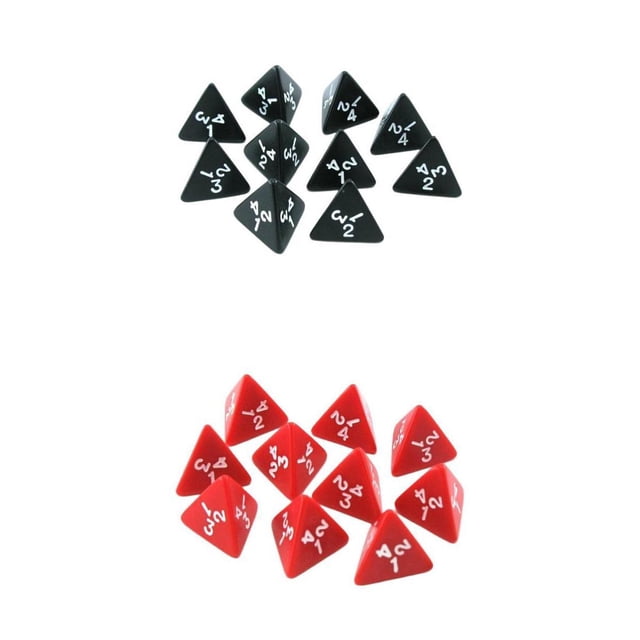 de 2 dados D4, dados de para DND, de de enseñanza de matemáticas, accesorios para s