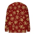 thumbnail image 5 of Cárdigan de punto con estampado navideño para mujer, abrigo con botones, 5 of 5
