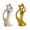 Gold+White, variant on Kissing Lovers Statue Abstract Sculpture Resin Statues for Home Decor Modern Home Office Desktop Shelf Bookshelf Decor