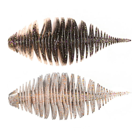 BE-TOOL 2PCS Soft Spiral Lures Bionic Fishing Bait 105mm/4.1in Fishing Bait for Saltwater Freshwater Rivers Sea