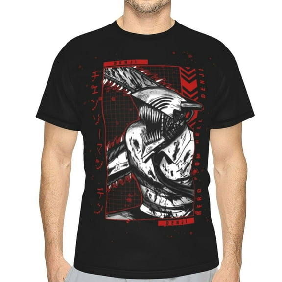 Chainsaw Man Unisex 3d Pattern Printed Short Sleeve T-Shirts Casual Graphics Tees For Men Women Teen Small