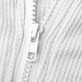 thumbnail image 6 of DDAPJ pyju Womens Zip Up Hoodies Waffle Knit Sweatshirt Jacket Lightweight Drawstring Hooded Tops with Pockets White XL, 6 of 9
