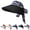 Black, variant on Scarf Accent Visor– Integrated Scarf & Wide Brim Sun Hat, Adjustable Open Top, Foldable for Travel, Beach & Golf
