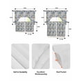 thumbnail image 5 of Blue Pink Spring Floral Swag Kitchen Curtains Sets for Windows 24 Inch Length, Vintage Summer Botanical Short Window Curtain Panels Swags Valances and Tiers 3 Piece Set for Cafe/Dining Room, 5 of 5
