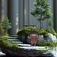 thumbnail image 4 of UPOUART De Jardín Zen Con Pabellón Tradicional Chino Pequeño De Plástico Marrón, 4 of 6